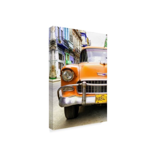 Philippe Hugonnard 'Detail On Orange Classic Chevy' Canvas Art,12x19